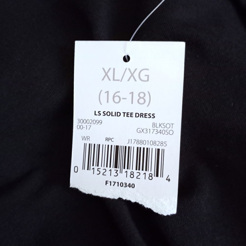 GREAT EXPECTATIONS BLACK LONG SLEEVE T-SHIRT MATERNITY DRESS SZ.XL NWT - Picture 10 of 10